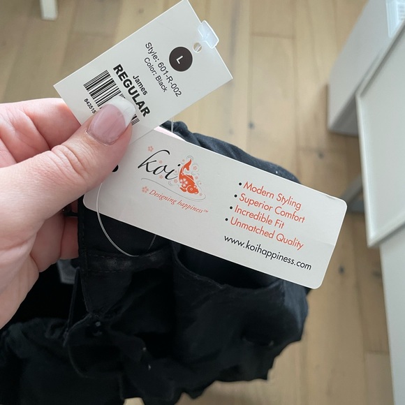 NWT koi men’s size L scrub pants in black - Picture 4 of 7